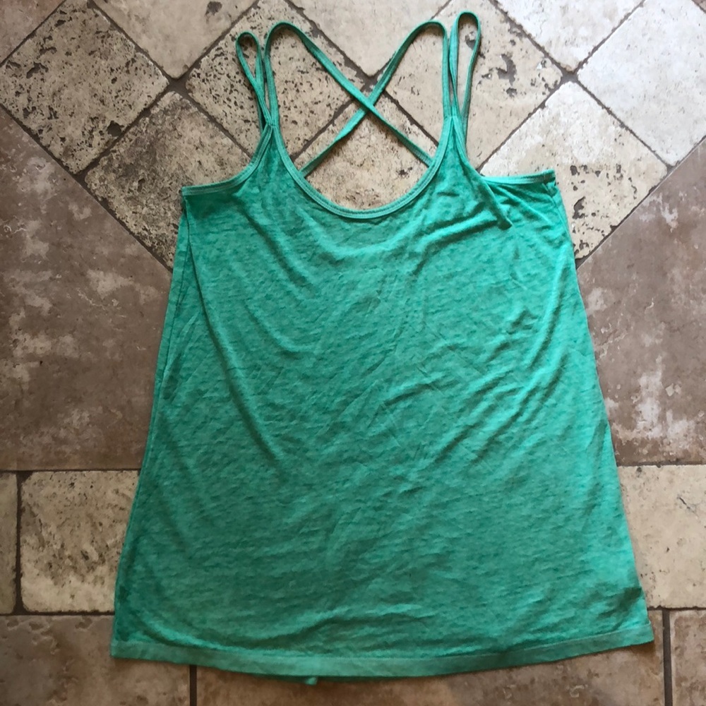 Green Strappy Racerback Tank